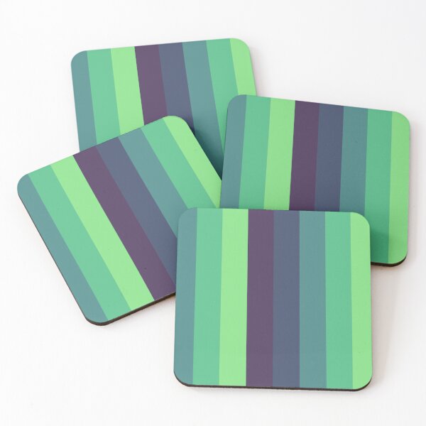 Item preview, Dark Purple Teal Green Gradient Vertical Five Stripes  designed and sold by LoloTrends.