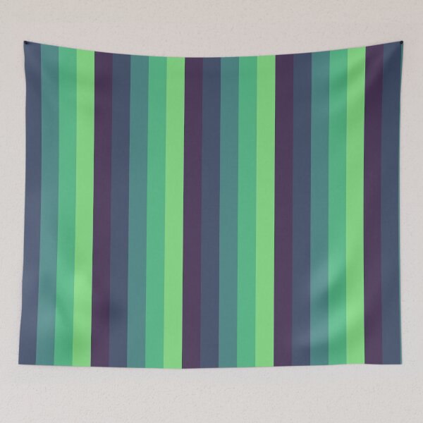 Item preview, Dark Purple Teal Green Gradient Vertical Five Stripes  designed and sold by LoloTrends.