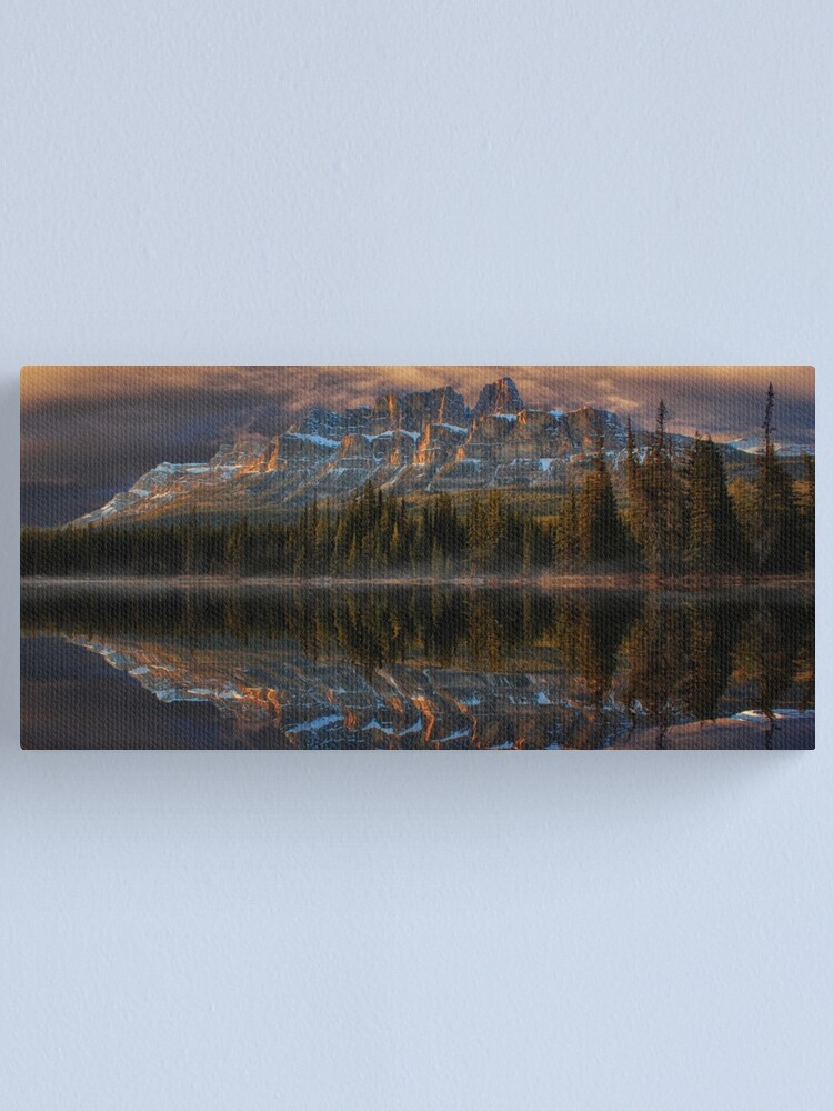 Mini Canvas Art / Mountain Sunset Scene 