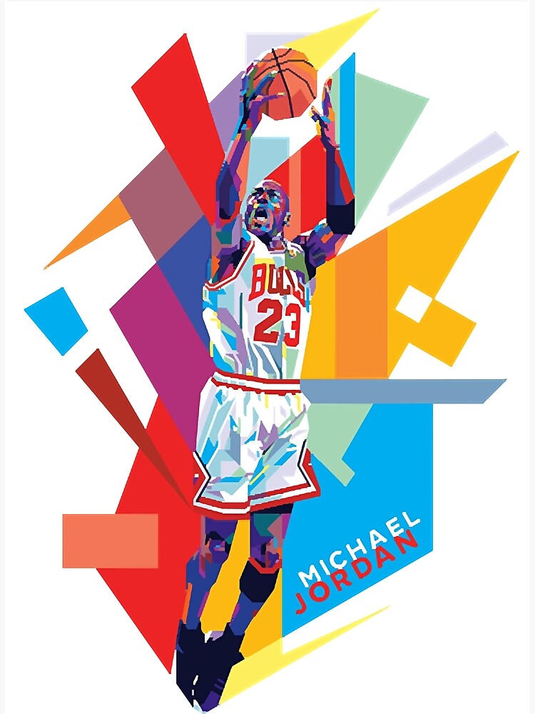 Discover Michael Jordan White Jersey Premium Matte Vertical Poster