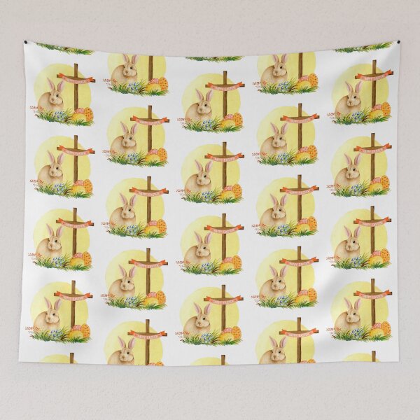 Item preview, Happy Easter Bunny and Cross designed and sold by ChelleCreate.