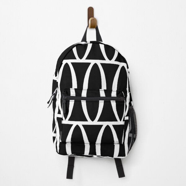 Item preview, Retro Mid Century Modern Geometric Oval Pattern 331 Black and White designed and sold by tonymagnerart.