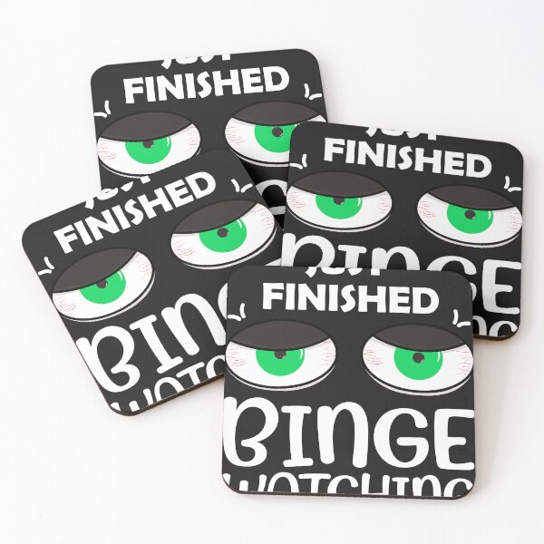 Item preview, Just Finished Binge Watching Tired Sleepless Green Eyes Design designed and sold by krysoth.