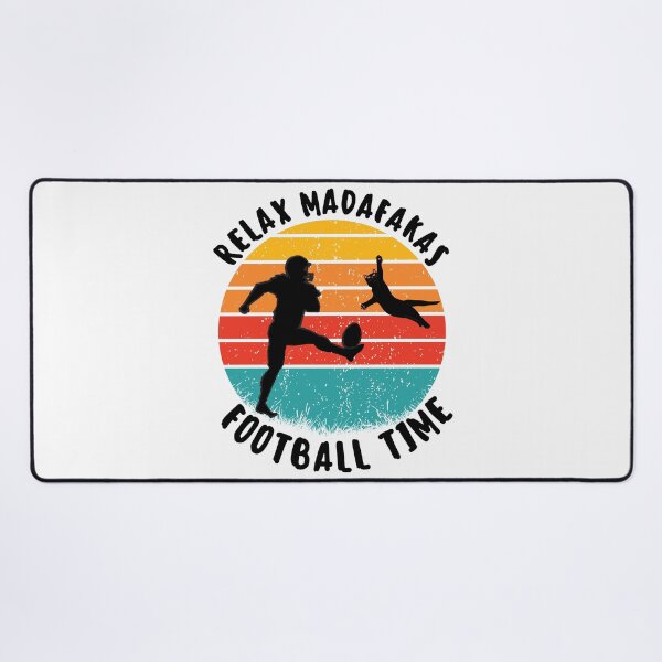 Item preview, funny football retro madafakas black cat love rugby designed and sold by salahnewdesign.