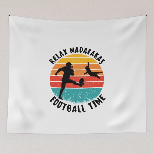 Item preview, funny football retro madafakas black cat love rugby designed and sold by salahnewdesign.