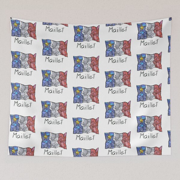 Item preview, Acadian Flag pastel liquid mosaic Maillet  - Drapeau acadien mosaïque liquide pastel vitrail Maillet designed and sold by ColoursOfFrance.