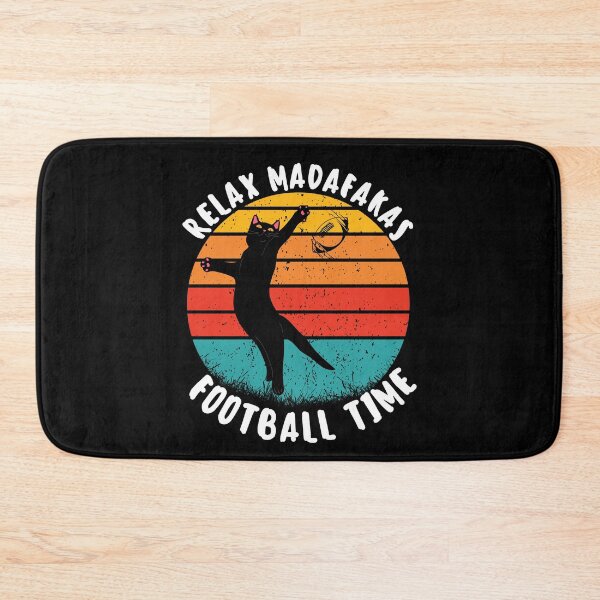 Item preview, funny football retro madafakas black cat love rugby designed and sold by salahnewdesign.