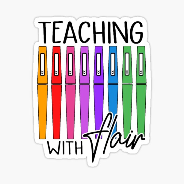 Custom Flair Pen Teacher Sticker – sharpthoughtlings