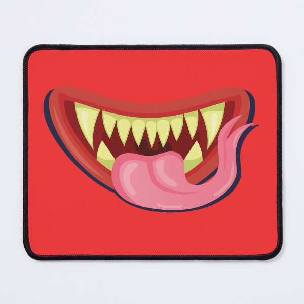 Item preview, slimy red monster mouth with sharp yellow teeth and tongue out for monster lover. designed and sold by FastHub.