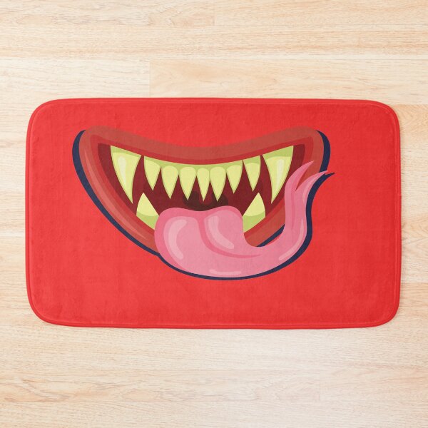 Item preview,  slimy red monster mouth with sharp yellow teeth and tongue out for monster lover. designed and sold by FastHub.