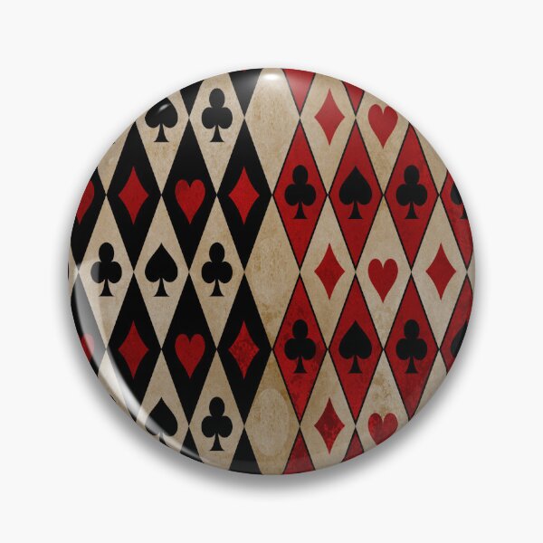 Item preview, Grunge Style Playing Card Suits Pattern Hearts Spades Diamonds Clovers Clowncore Circuscore designed and sold by PirateAvocado.
