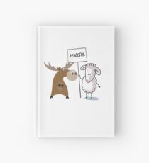 Funny, Political Statements - Peaceful Moose Lamb Hardcover Journal
