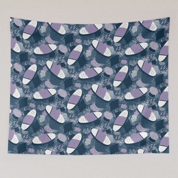 Item preview, SUP - The World Below - navy/purple designed and sold by jenuinedesigns.