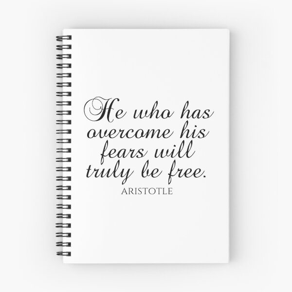 Item preview, Aristotle Quote - He Who Has Overcome His Fears Will Truly Be Free - Black designed and sold by PhiloJourney.