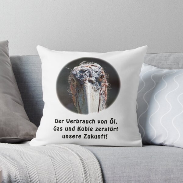 Wütender Marabu Dekokissen