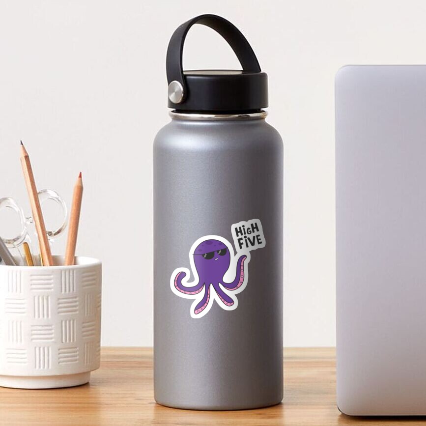 High Five Octopus! Sticker