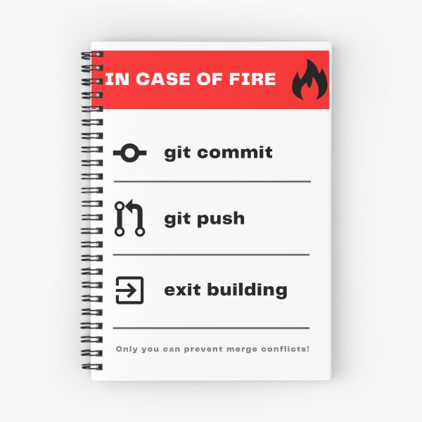 Item preview, En caso de incendio: Git Commit, Git Push y Exit Building designed and sold by mellowduck.