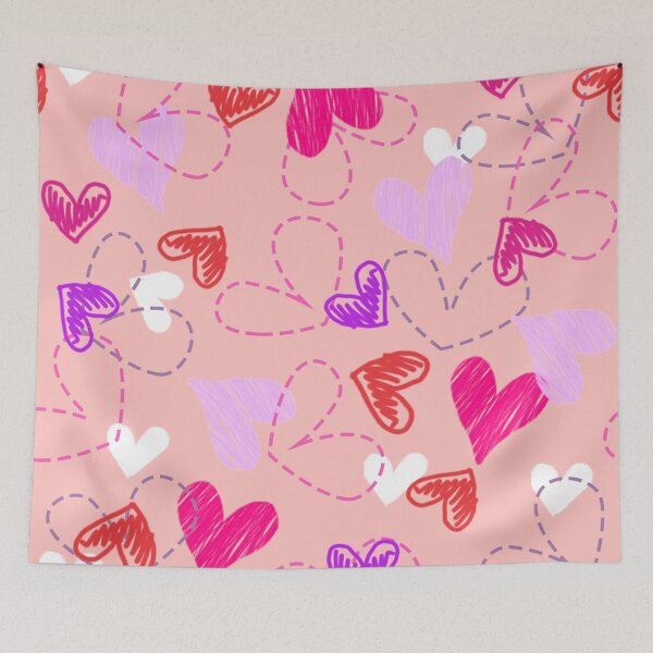 Item preview, cute heart pattern - pink designed and sold by MikazukiDesign.