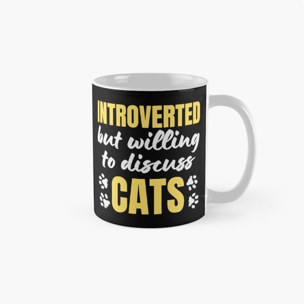 Item preview, Introverted But Willing To Discuss Cats Cat Lover Antisocial Cat Mom Cat Dad Vintage designed and sold by EyanShop.