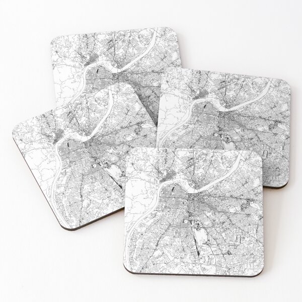 Item preview, Louisville White Map designed and sold by multiplicitymap.