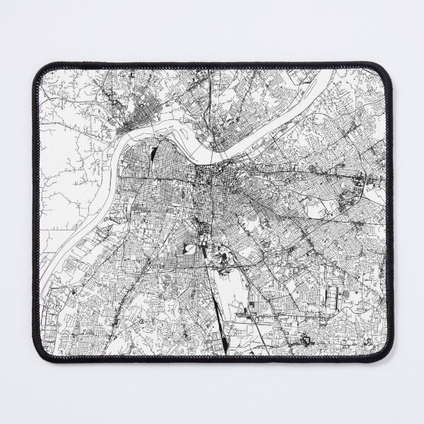 Item preview, Louisville White Map designed and sold by multiplicitymap.