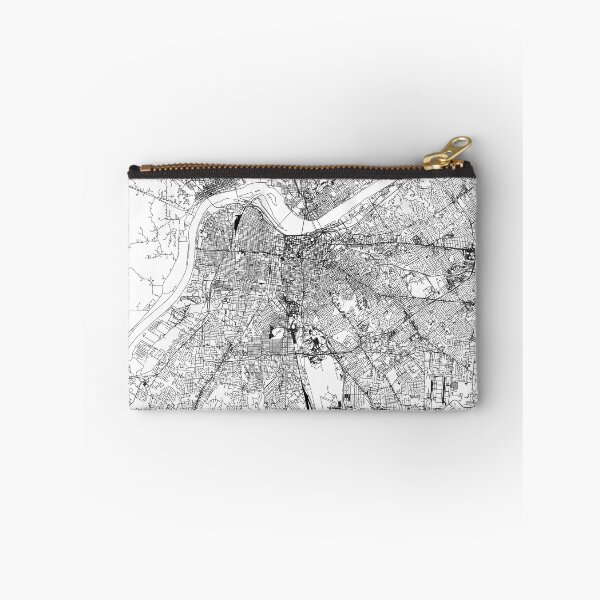 Item preview, Louisville White Map designed and sold by multiplicitymap.
