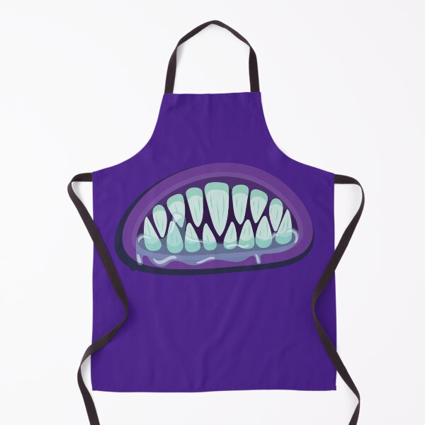 Item preview, slimy purple monster mouth with sharp blue teeth and tongue out for monster lover. designed and sold by FastHub.