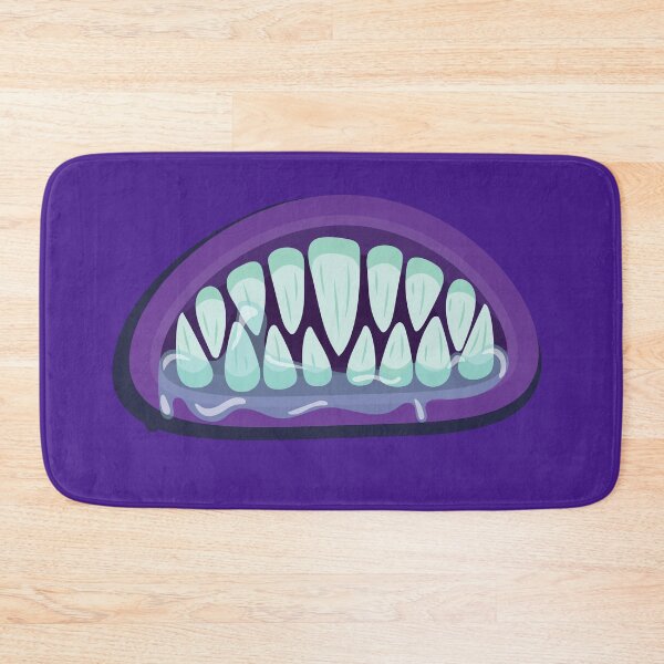Item preview,  slimy purple monster mouth with sharp blue teeth and tongue out for monster lover. designed and sold by FastHub.