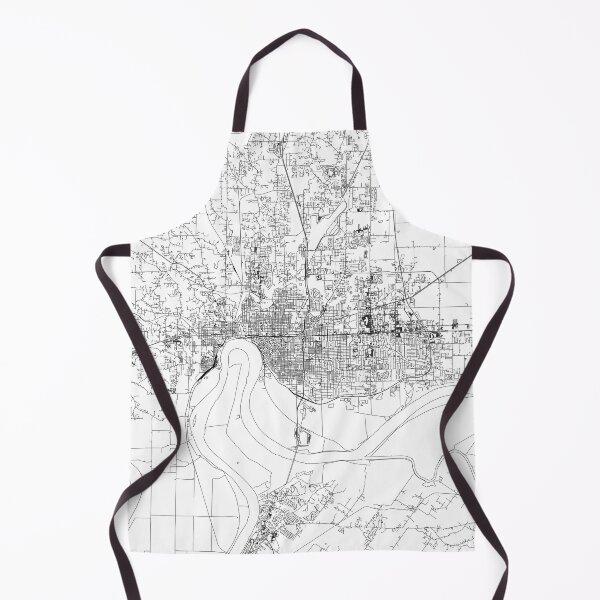 Item preview, Evansville White Map designed and sold by multiplicitymap.