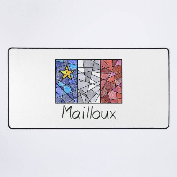 Item preview, Acadian Flag pastel mosaic Mailloux - Drapeau acadien mosaïque pastel vitrail Mailloux designed and sold by ColoursOfFrance.
