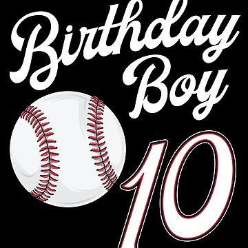 Baseball Ten Birthday Double Digits 10th Birthday Poster