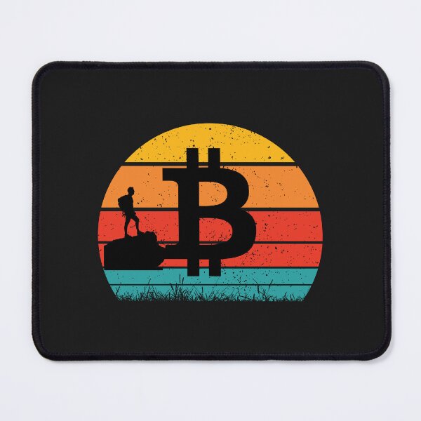 Item preview, Bitcoin Retro Sunset Hiker - Crypto Merch designed and sold by Pawfect-Purr.