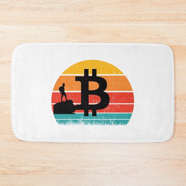 Item preview, Bitcoin Retro Sunset Hiker - Crypto Merch designed and sold by Pawfect-Purr.