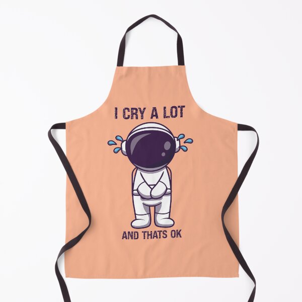 Item preview, Funny I Cry A Lot And Thats Ok, Cute Beautiful Saying,Cool Astronaut Crying Cartoon Illustration Design designed and sold by pedrored369.