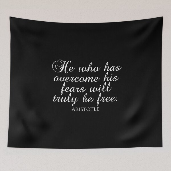 Item preview, Aristotle Quote - He Who Has Overcome His Fears Will Truly Be Free - Wisdom designed and sold by PhiloJourney.