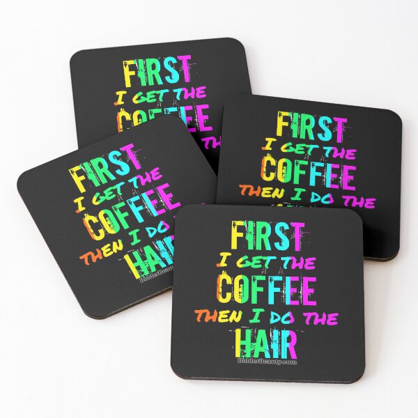 Item preview, FIRST I GET THE COFFEE- Rainbow Colors designed and sold by BOLDERSALONS.