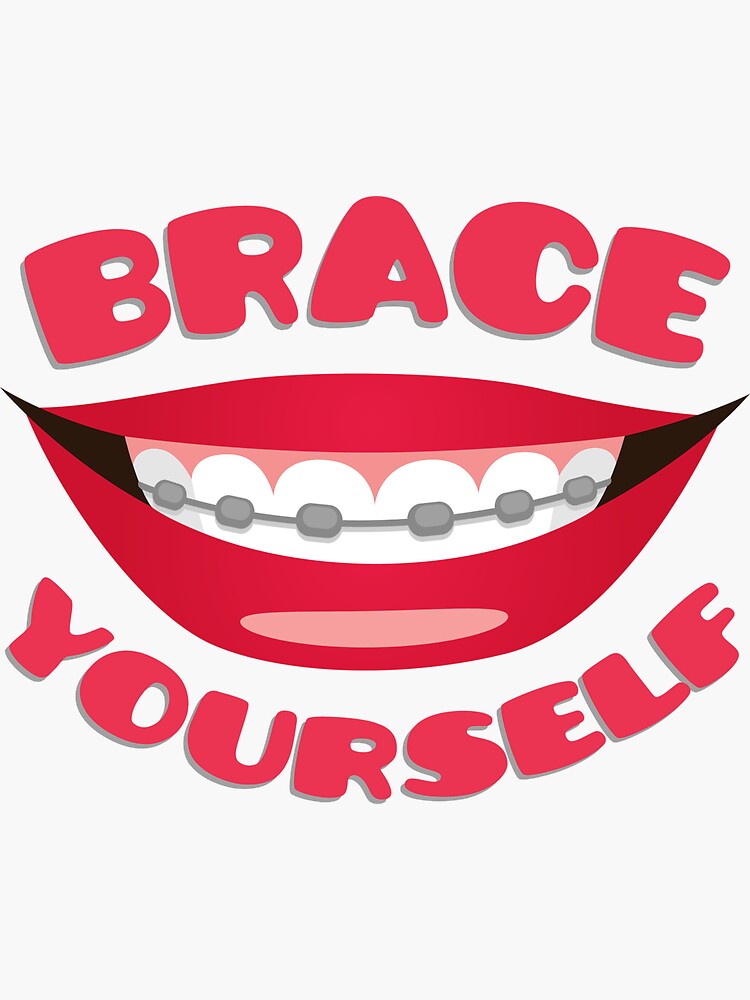 "Brace Yourself" Sticker by darryldesign Redbubble