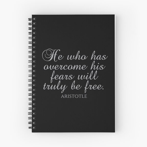 Item preview, Aristotle Quote - He Who Has Overcome His Fears Will Truly Be Free - Wisdom - Silver designed and sold by PhiloJourney.