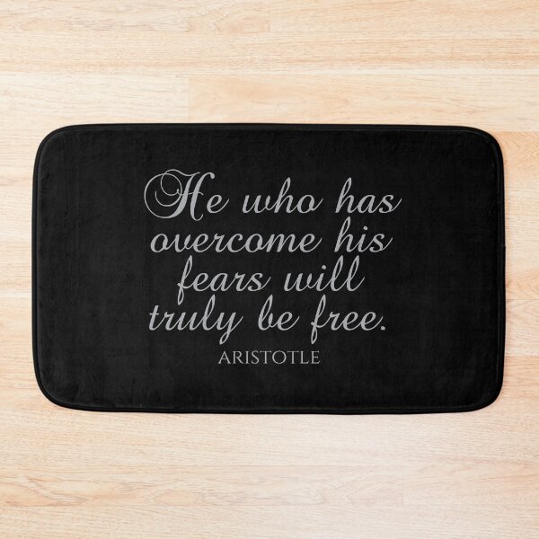 Item preview, Aristotle Quote - He Who Has Overcome His Fears Will Truly Be Free - Wisdom - Silver designed and sold by PhiloJourney.