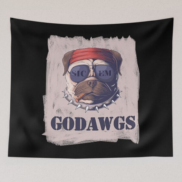 Item preview, Go Dawgs SIC-EM Georgia Football Fans Sports Lovers Bleached T-Shirt designed and sold by NachoAxel.