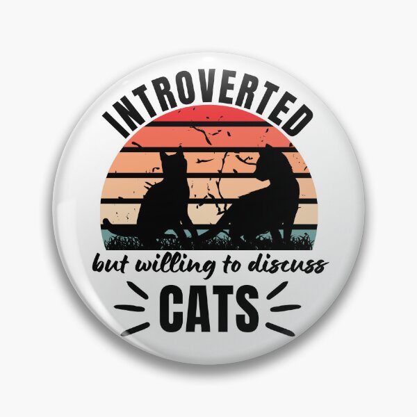 Item preview, Introverted But Willing To Discuss Cats Cat Lover Antisocial Cat Mom Cat Dad Vintage designed and sold by EyanShop.