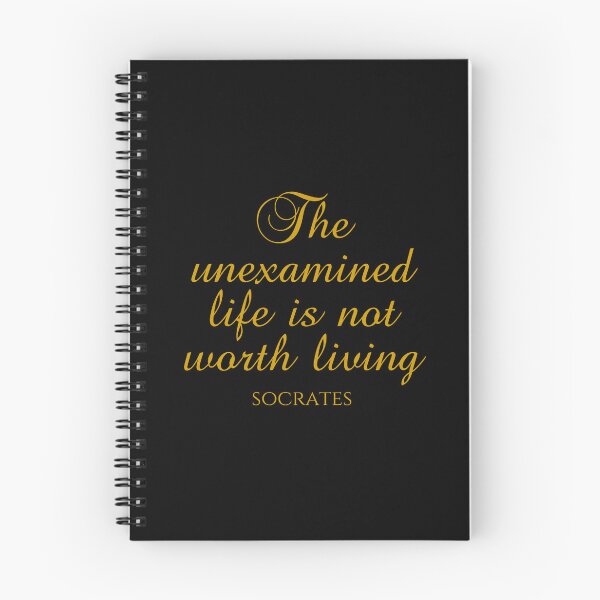 Item preview, Socrates Quote - The Unexamined Life Is Not Worth Living - Philosophy - Gold designed and sold by PhiloJourney.