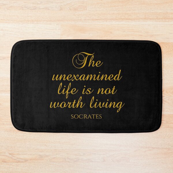 Item preview, Socrates Quote - The Unexamined Life Is Not Worth Living - Philosophy - Gold designed and sold by PhiloJourney.