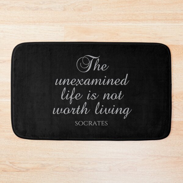 Item preview, Socrates Quote - The Unexamined Life Is Not Worth Living - Philosophy - Silver designed and sold by PhiloJourney.