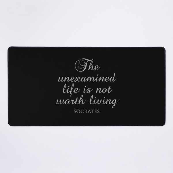 Item preview, Socrates Quote - The Unexamined Life Is Not Worth Living - Philosophy - Silver designed and sold by PhiloJourney.