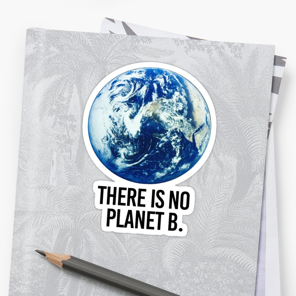 There Is No Planet B Sticker By Partyfarty Redbubble