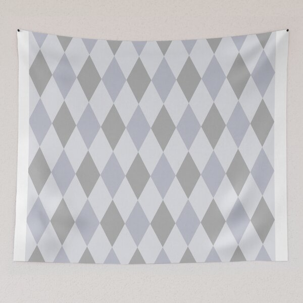 Item preview, Retro Grey Diamond Pattern  - Triangles - Modern Pattern designed and sold by CattlettArt.