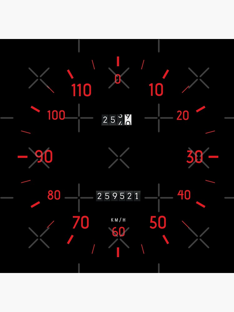 Uhr for Sale mit 80er Auto Tacho Zifferblätter Uhr von knappidesign