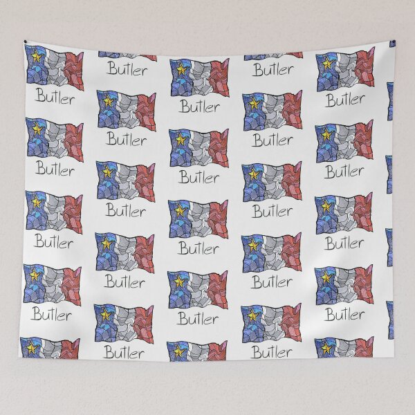 Item preview, Acadian Flag pastel liquid mosaic Butler  - Drapeau acadien mosaïque liquide pastel vitrail Butler designed and sold by ColoursOfFrance.
