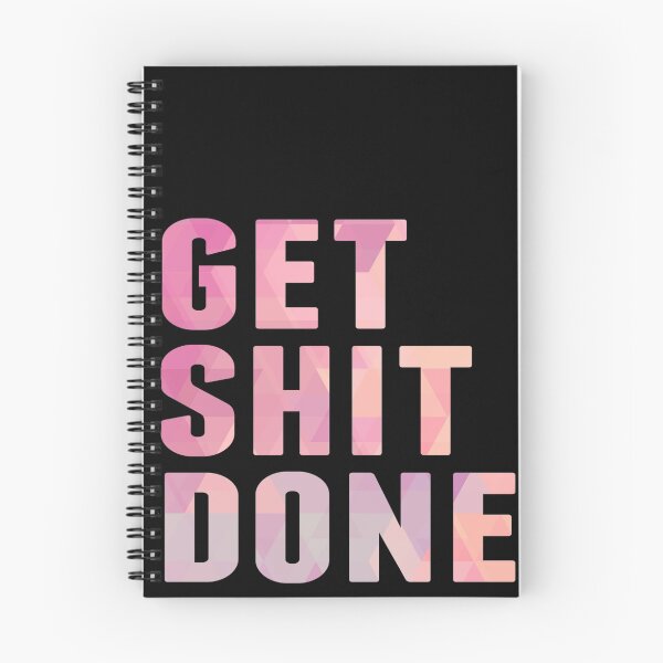 Item preview, Get Shit Done, Pink designed and sold by birchandbark.